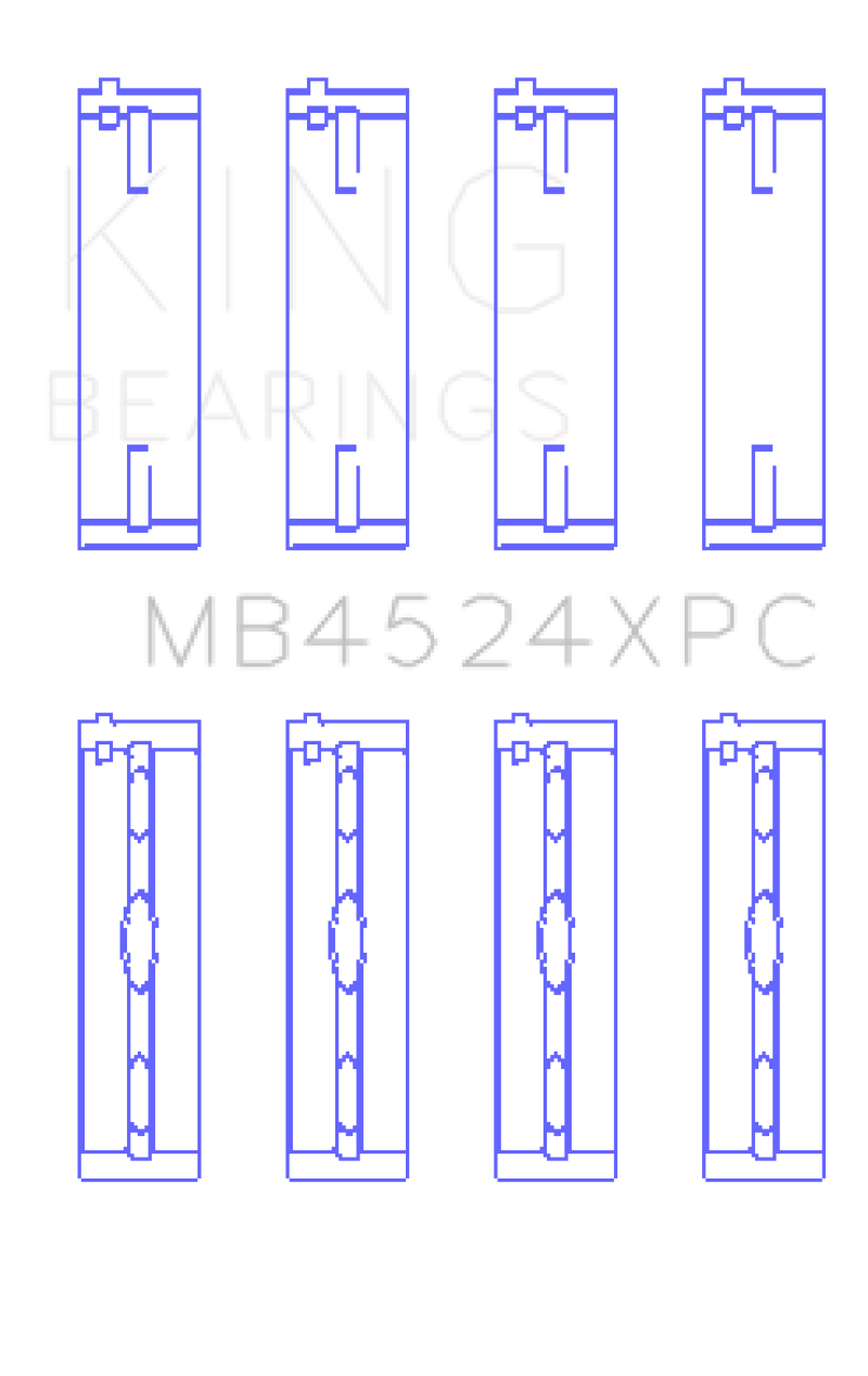 King Nissan VR38DETT (Size STD) pMaxKote Performance Main Bearing Set - MB4524XPC