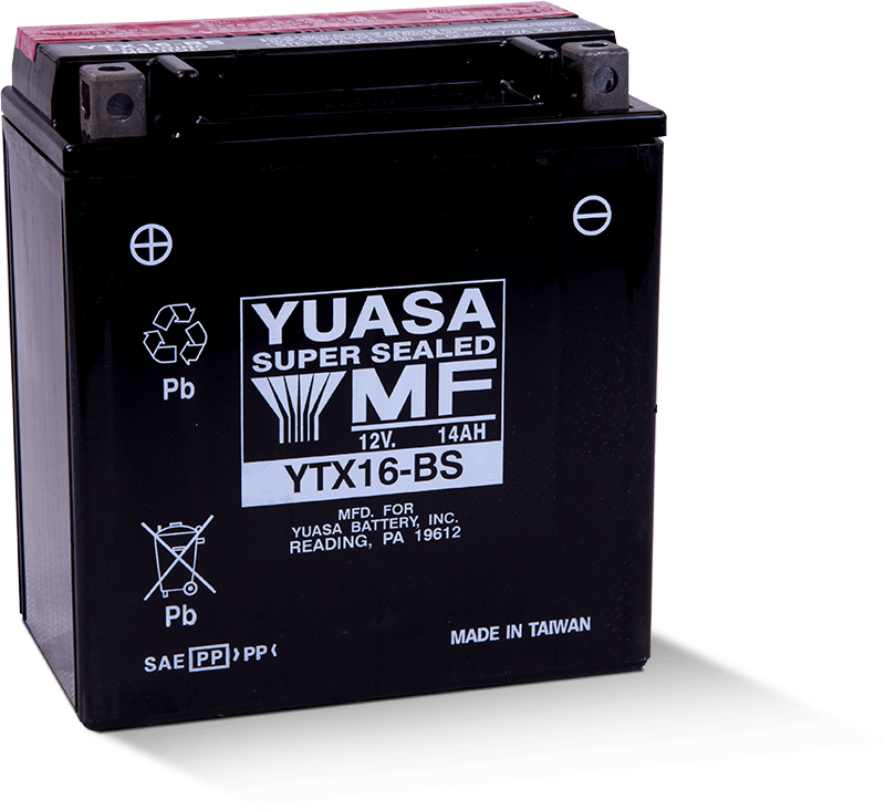 Yuasa YTX16-BS Maintenance Free AGM 12 Volt Battery - YUAM32X6S