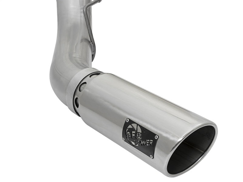 aFe ATLAS 5in DPF-Back Alum Steel Exhaust System w/Polished Tip 2017 Ford Diesel Trucks V8-6.7L (td) - 49-03090-P