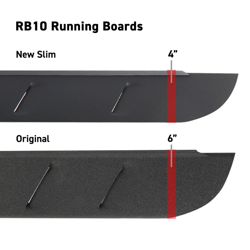Go Rhino RB10 Slim Running Boards - Universal 87in. - Tex. Blk - 630087SPC