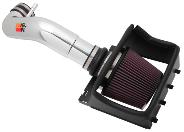 K&N 11 Ford F150 5.0L V8 F/I High Flow Performance Intake Kit - 77-2581KP for 2011-2014 Ford F 150 - front view