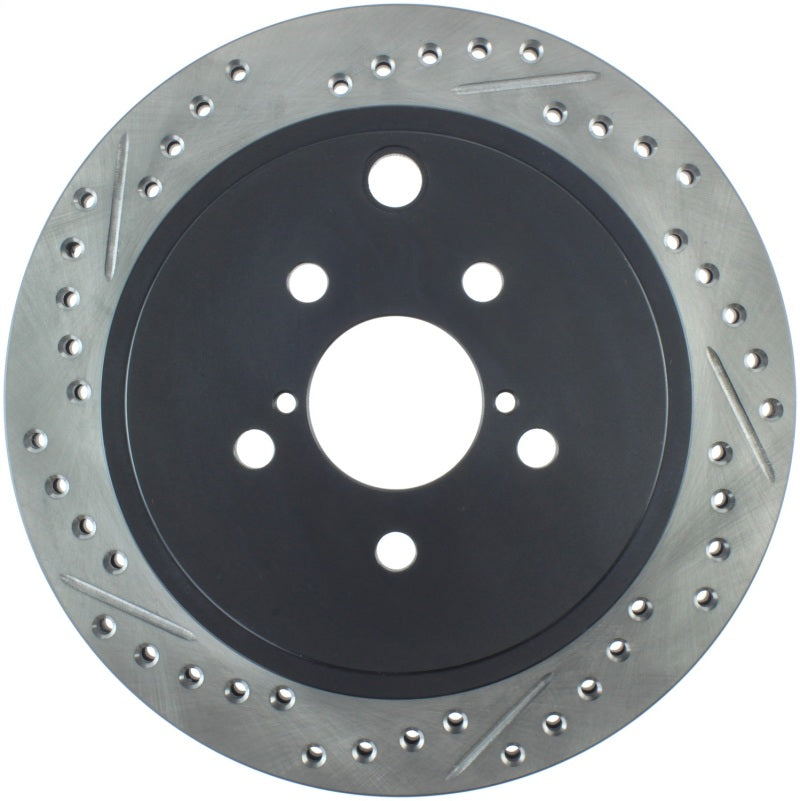 StopTech Slotted & Drilled Sport Brake Rotor - 127.47031R for 2013-2023 Subaru BRZ - front view