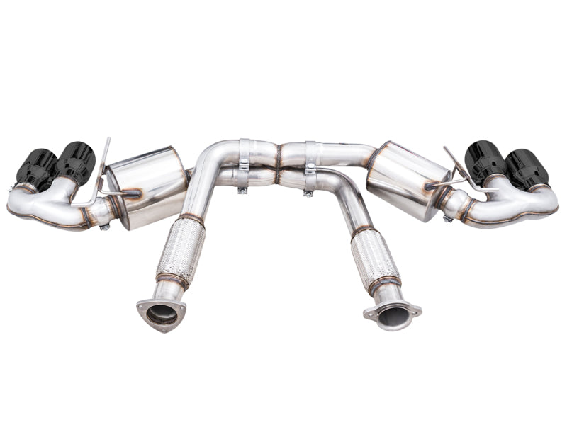 AWE Tuning 2020 Chevrolet Corvette (C8) Touring Edition Exhaust - Quad Diamond Black Tips - 3015-43159