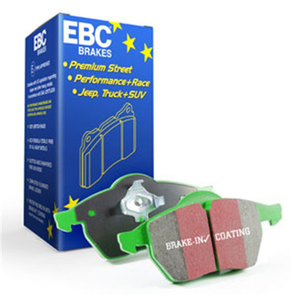 EBC 15+ Ford F150 2.7 Twin Turbo (2WD) Electric PB Greenstuff Rear Brake Pads - DP63037 for 2015-2021 Ford F 150 - front view