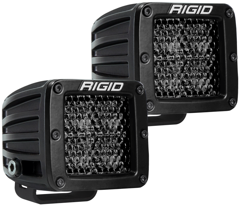 Rigid Industries D Series PRO Midnight Edition - Spot - Diffused - Pair - 202513BLK by Rigid Industries - front view