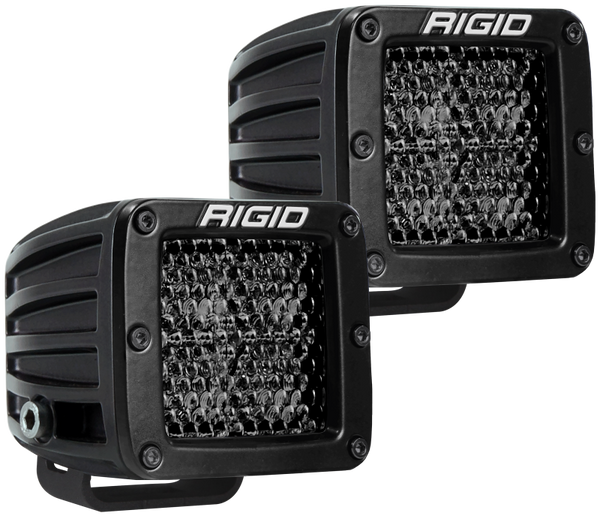 Rigid Industries D Series PRO Midnight Edition - Spot - Diffused - Pair - 202513BLK by Rigid Industries - front view