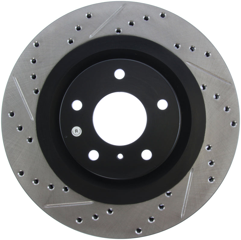 StopTech 06-07 350Z / 05-07 G35 exp Sport/ 06-07 G35X SportStop Slotted &amp; Drilled Front Right Rotor - 127.42080R