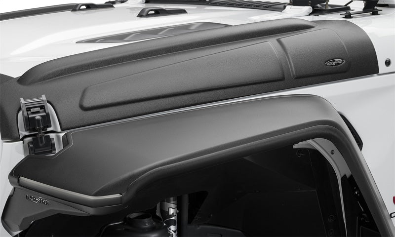 Bushwacker 18-22 Jeep Wrangler 2/4dr / 20-22 Jeep Gladiator Trail Armor Hood Armor (3pc) - Tex. Blk - 14131