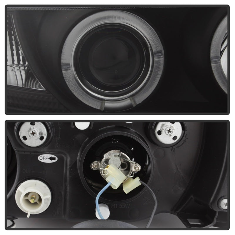 Spyder BMW Z3 96-02 Projector Headlights LED Halo Black High H1 Low H1 PRO-YD-BMWZ396-HL-BK - 5009081