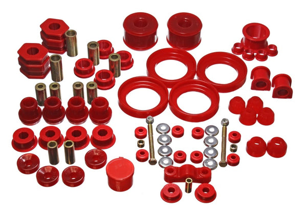 Energy Suspension 96-00 Honda Civic/CRX Red Hyper-Flex Master Bushing Set - 16.18110R for 1996-2000 Honda Civic - front view