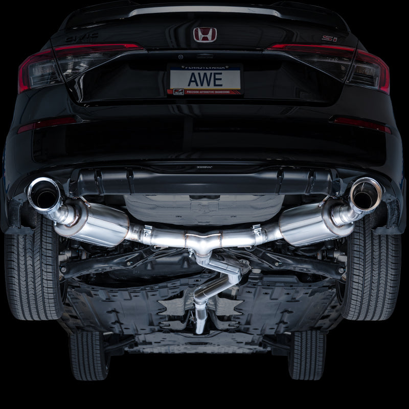 AWE Tuning 22+ Honda Civic Si/Acura Integra Touring Edition Catback Exhaust - Dual Chrome Silver Tip - 3015-32331