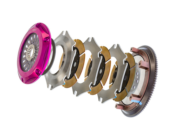 Exedy 1996-1996 Mitsubishi Lancer Evolution IV L4 Hyper Triple Cerametallic Clutch Rigid Pull Type - MM023HR for 2003-2007 Mi