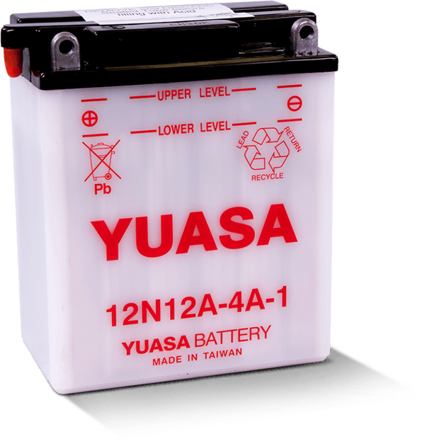 Yuasa 12N12A-4A-1 Conventional 12 Volt Battery - YUAM2221B for 1988-1997 Kawasaki ZX600 Ninja 600R