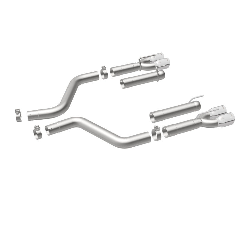 MagnaFlow Axle-Back, SS, 3in, Quad Split Rear 3.5 Tips 2015 Dodge Challenger incl SRT Hellcat - 19206