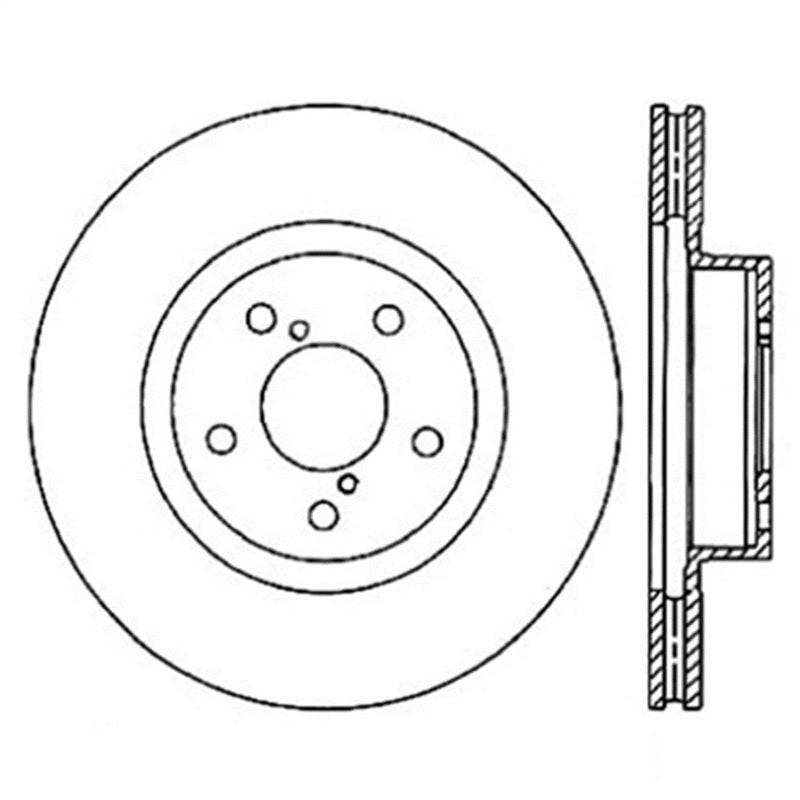 StopTech Power Slot 06-08 Subaru Legacy / 13+ Scion FR-S / Subaru BRZ / 86 Slotted Rotor - Front Right - 126.47021SR