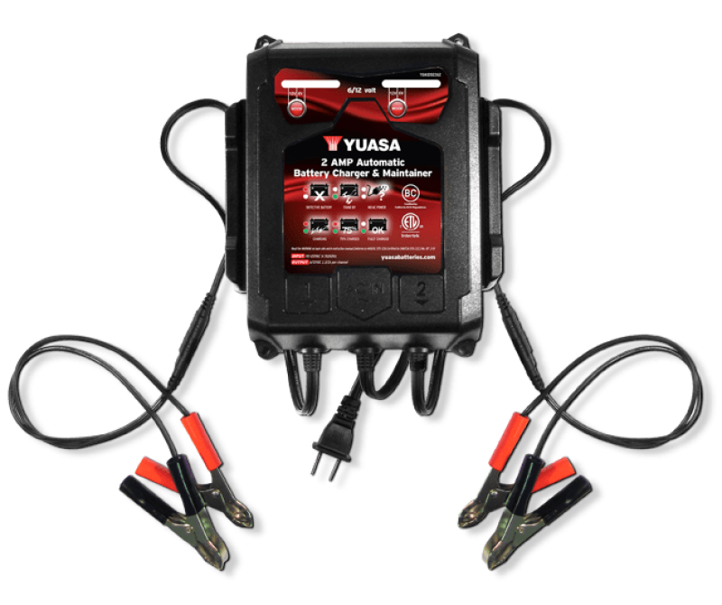 Yuasa 2 Amp Charger &amp; Maintainer (6/12V) - YUA2AMPCH