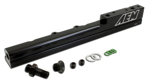 AEM 99-00 Honda Civic Si Black Fuel Rail - 25-103BK for 1994-1997 Honda Civic del Sol
