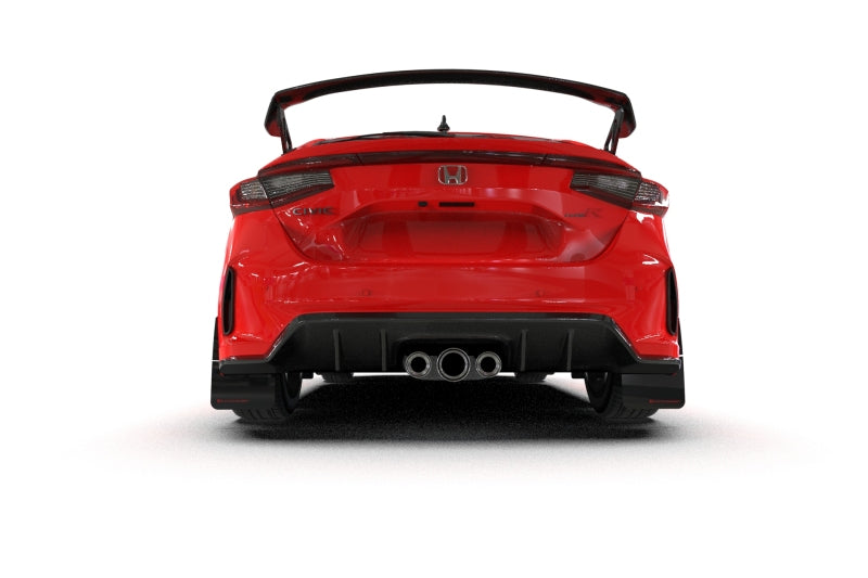 Rally Armor 2023+ Honda Civic Type R Black Mud Flap Red Logo - MF97-UR-BLK-RD