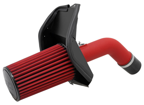 AEM 08-14 WRX/STi Wrinkle Red Cold Air Intake - 21-478WR for 2008-2021 Subaru WRX STI - front view