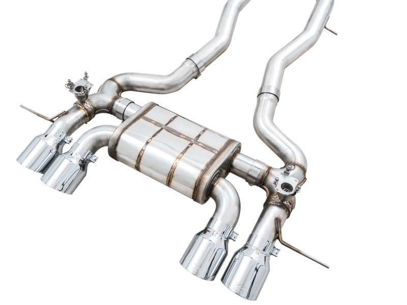 AWE SwitchPath Catback Exhaust for BMW G8X M3/M4 - Chrome Silver Tips - 3025-43480