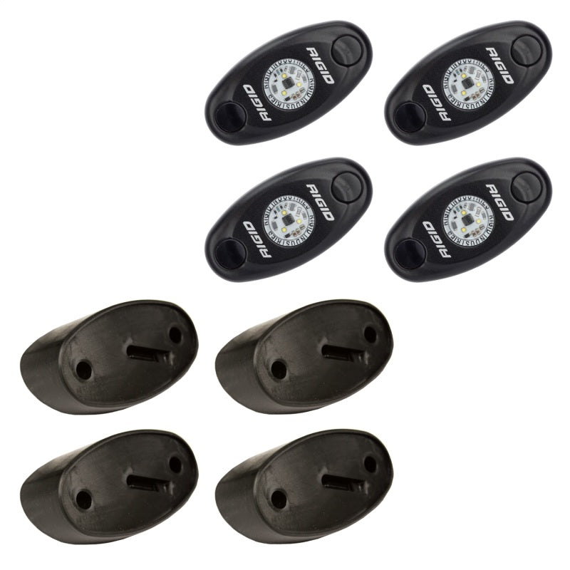 Rigid Industries Rock Light Kit- Red (4 lights) - 400213 by Rigid Industries - front view