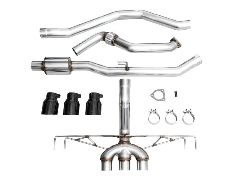 AWE Tuning 2023 Honda Civic Type R FL5 Track Edition Exhaust w/ Triple Diamond Black Tips - 3020-53287