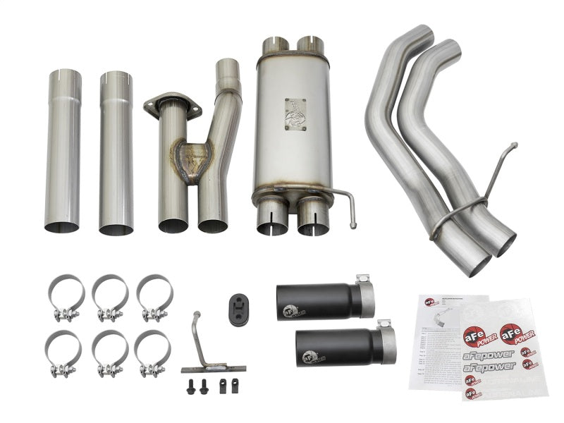 aFe POWER Rebel Series 3in 409 SS Cat Back Exhaust w/ Black Tips 17 Ford F-150 Raptor V6-3.5L - 49-43091-B