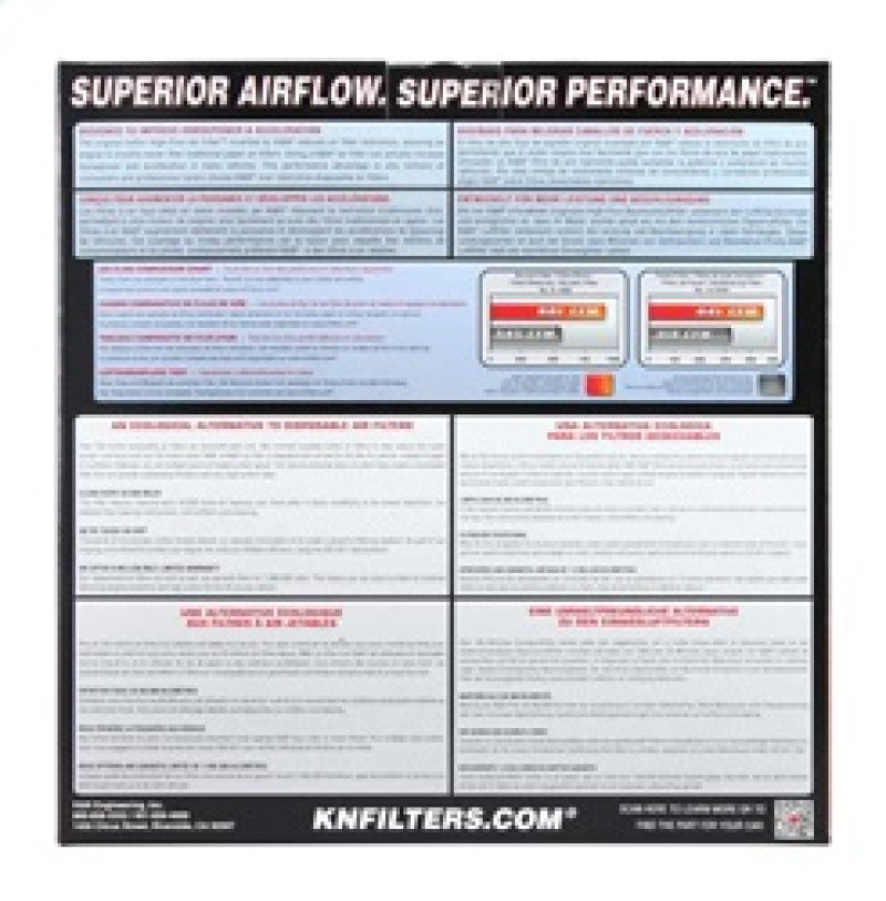 K&N Replacement Air Filter for 08-13 Audi R8 4.2L V8 - E-0668 for 2008-2015 Audi R8 - side view