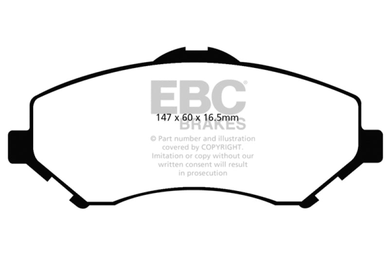 EBC 08-11 Chrysler Town & Country 3.3 Greenstuff Front Brake Pads - DP61798