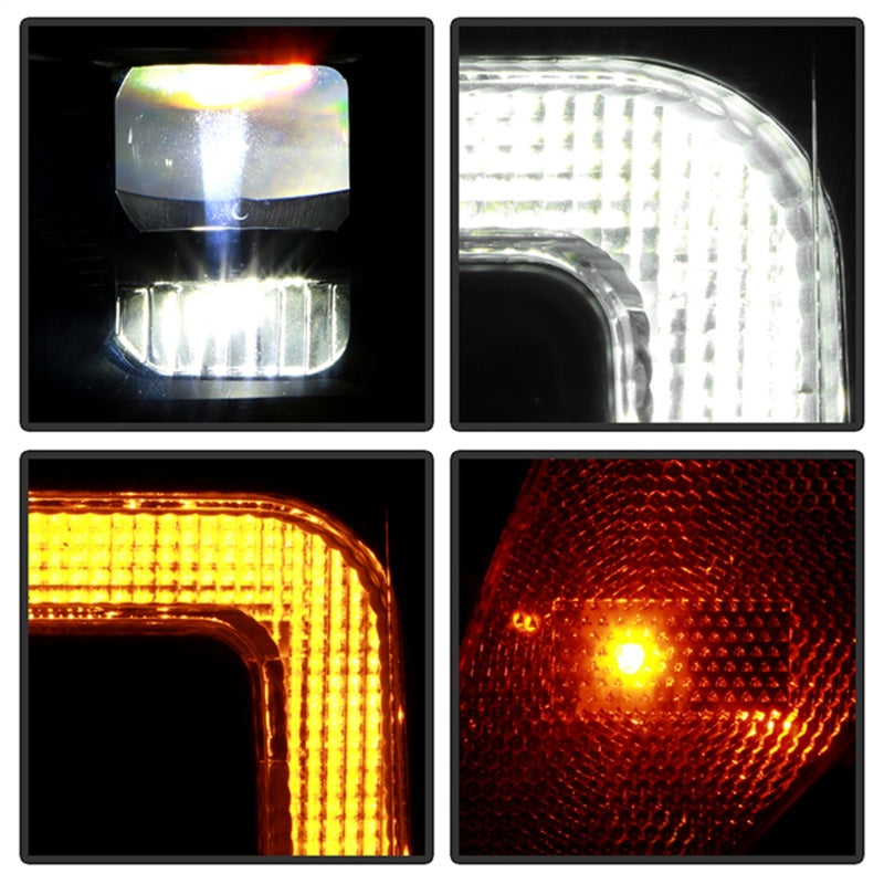 Spyder Apex 20-22 Ford F250/F350 (Halogen) High-Power LED Headlights - Black PRO-YD-FS20HALAP-SEQ-BK - 5088635