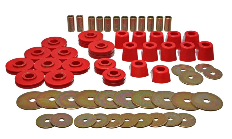 Energy Suspension 67-95 K5 Blazer /  67-70 Denali XL/Suburban/Yukon XL 4WD Red Body (Cab) Mount Set - 3.4110R for 1969-1972 C