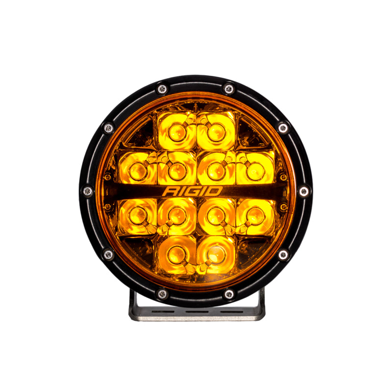 Rigid Industries 360-Series 6in SAE Fog w/ Amber PRO Lens - White (Pair) - 36210 by Rigid Industries - front view