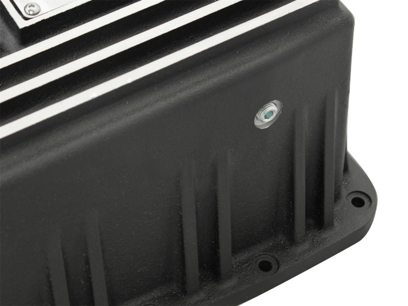 aFe Power Transmission Pan Black Machined 09-14 Ford 6R80 F-150 Trucks - 46-70172