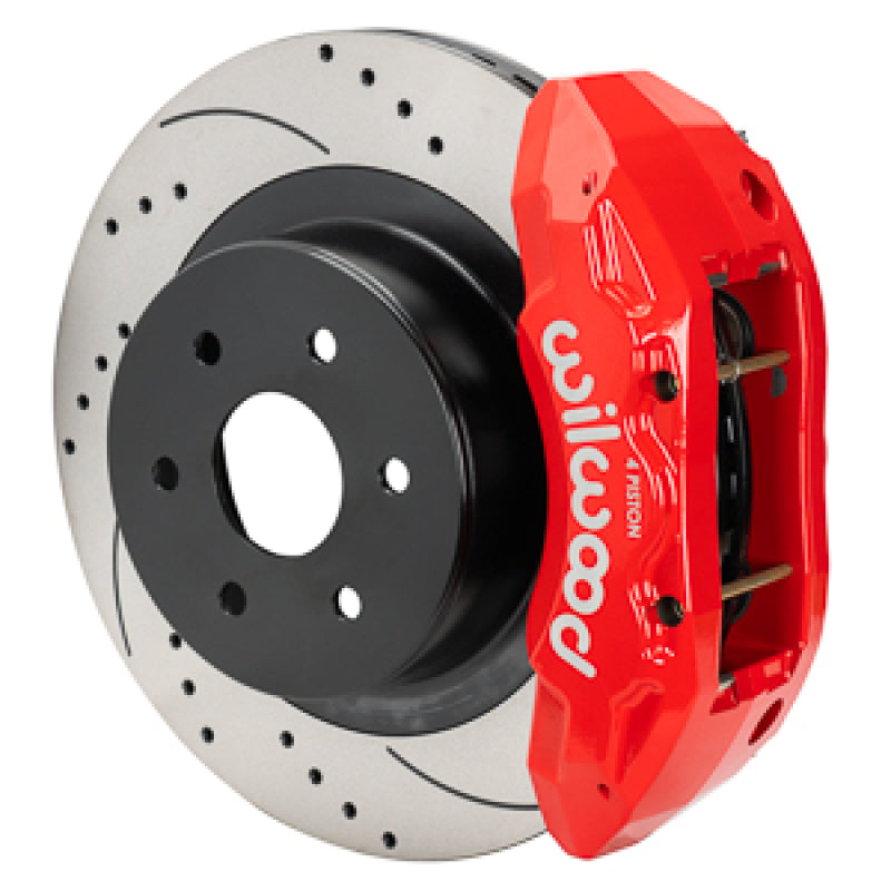 Wilwood 99-18 Chevy Silverado/GMC Sierra 16x1.25 D&amp;S Rotor TX4R 4 Piston Rear Brake Kit - Red - 140-16861-DR