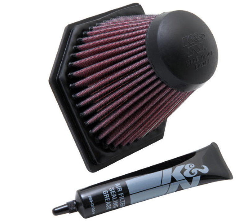 K&N 05-10 BMW K1200R / 05-10 K1200S Replacement Air FIlter - BM-1205 for 2009-2016 BMW K1300S - front view
