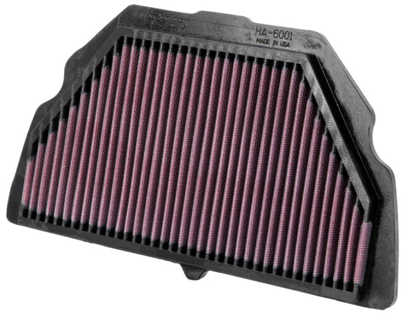 K&N 01-06 Honda CBR600F 600/CRB600F 4I Replacement Air Filter - HA-6001 for 2001-2006 Honda CBR600F F4I - front view
