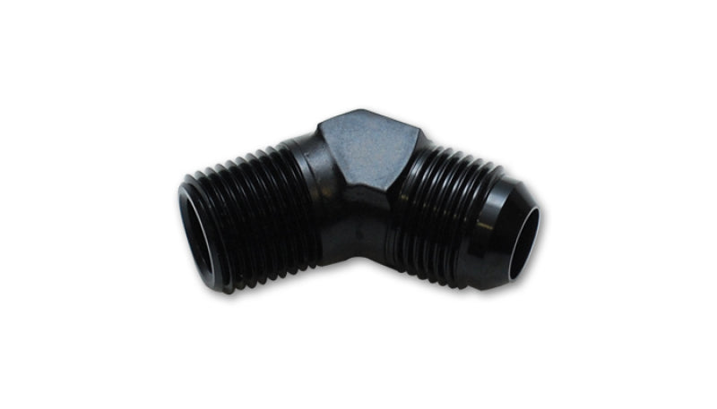 Vibrant -8 AN to 1/4in NPT 45 Degree Adapter Fittings - Aluminum - 10162 by Vibrant - front view
