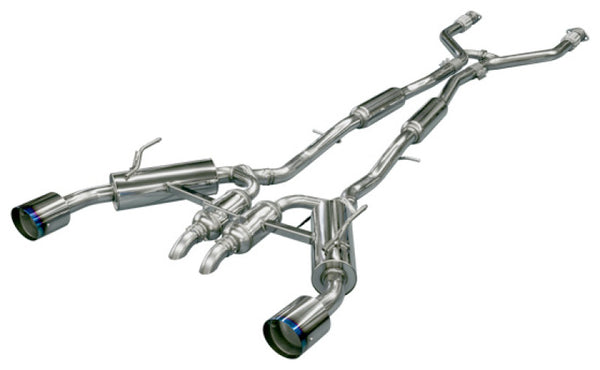 HKS Infiniti Q50 Hybrid VQ37 Dual Hi-Power Titanium Tip Catback Exhaust - 32009-KN001 by HKS - front view