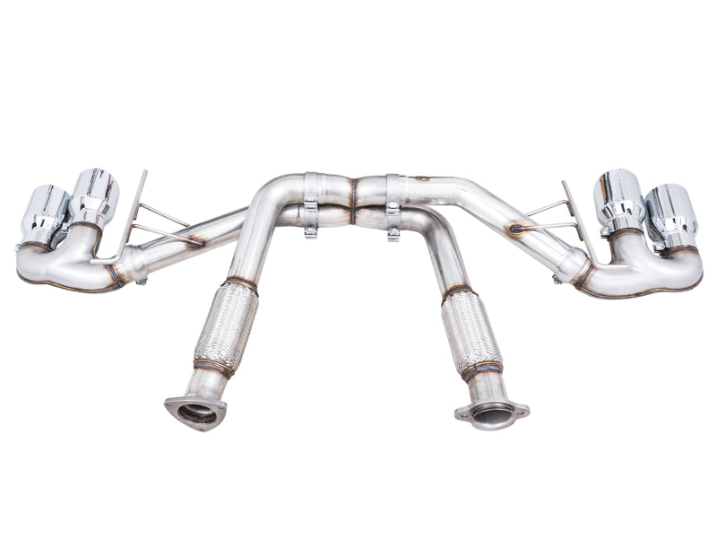 AWE Tuning 2020 Chevrolet Corvette (C8) Track Edition Exhaust - Quad Chrome Silver Tips - 3020-42080