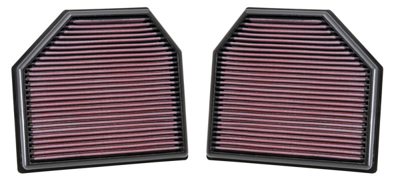 K&N Replacement Air Filter for 11-14 BMW M5/M6 4.4L V8 / 2015 M4/M3 3.0L I6  (2 per box) - 33-2488