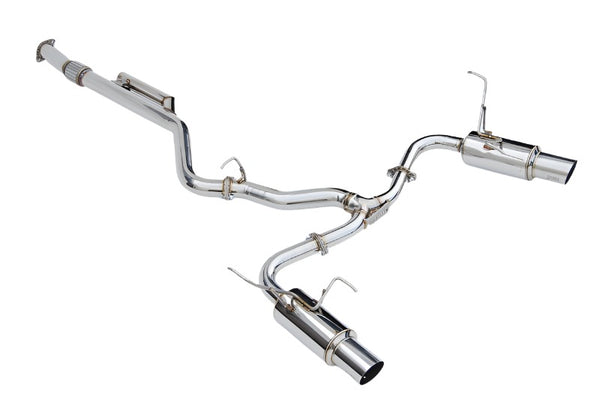 Invidia 2022+ Subaru WRX N1 Twin Outlet Single Layer SS Tip Cat-Back Exhaust - HS22WRXGTP for 2022-2025 Subaru WRX - front vi