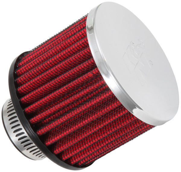 K&N 1.25in Flange ID x 3in OD x 2.5in H Rubber Base Crankcase Vent Filter - 62-1390 by K&N Engineering - front view