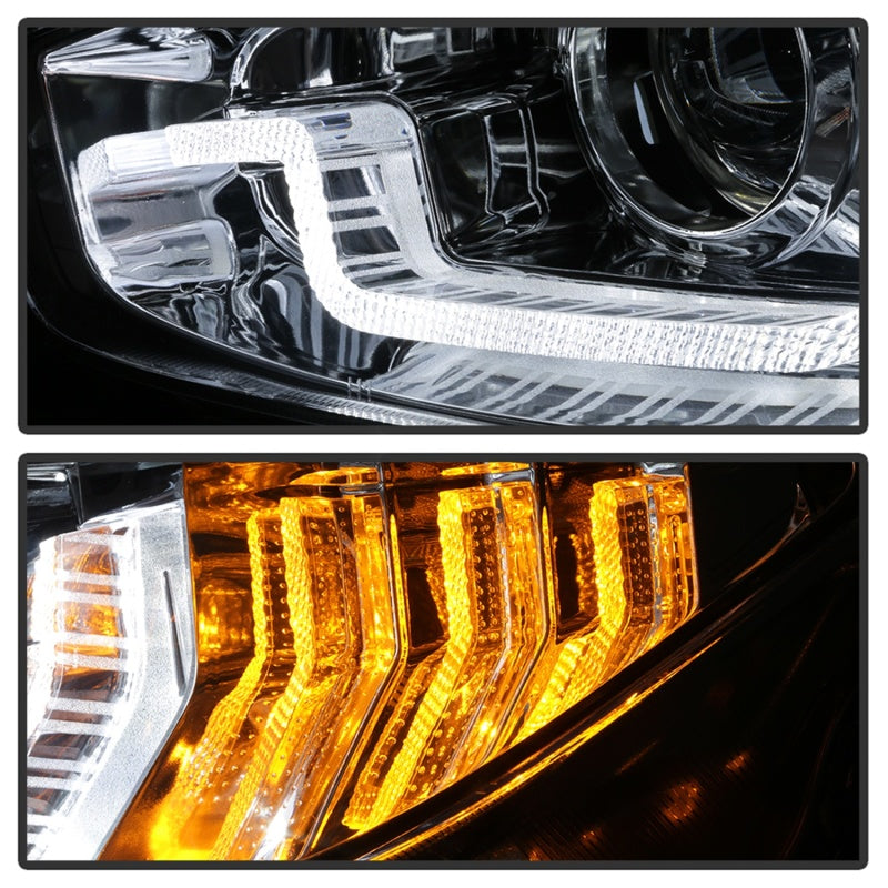 Spyder 16-18 Honda Civic 4Dr w/LED Seq Turn Sig Lights Proj Headlight - Chrome - PRO-YD-HC16-SEQ-C - 5086082
