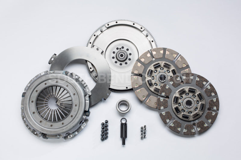 South Bend Clutch 99-03 Ford 7.3 Powerstroke ZF-6 Street Dual Disc Clutch Kit - SFDD3250-6 for 1999-2003 Ford F 250 - front v
