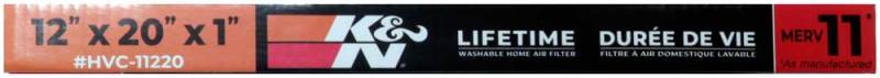 K&N HVAC Filter - 12 X 20 X 1 - HVC-11220