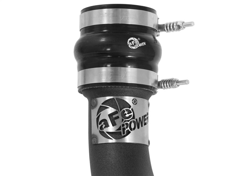 aFe BladeRunner 3in Black Intercooler Tube Hot Side w/ Couplings &amp; Clamps 13-14 Dodge RAM 6.7L (td) - 46-20138-B