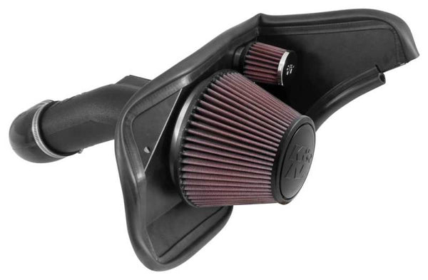 K&N 13-15 Cadillac ATS V6-3.6L F/I Aircharger Performance Intake - 63-3084 for 2013-2017 Cadillac ATS - front view