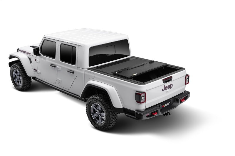Rugged Ridge Armis Hard Folding With LINE-X Bed Cover 2020 JT - 13550.24 for 2020-2025 Jeep Gladiator - front view