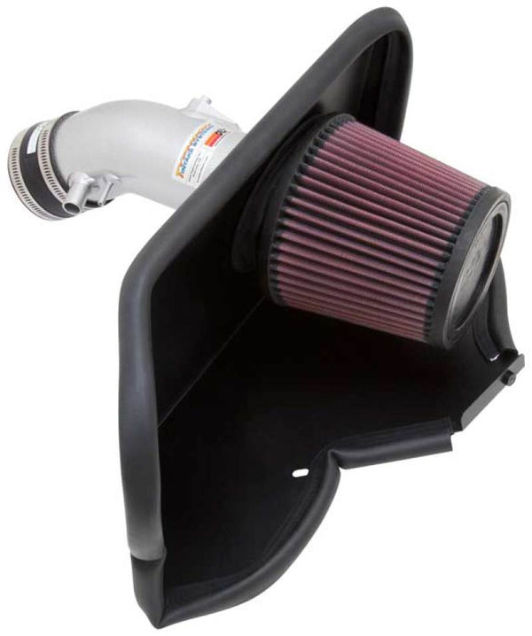 K&N 12 Toyota Camry 3.5L V6 Silver Short Ram Typhoon Intake - 69-8618TS for 2010-2017 Toyota Camry - front view