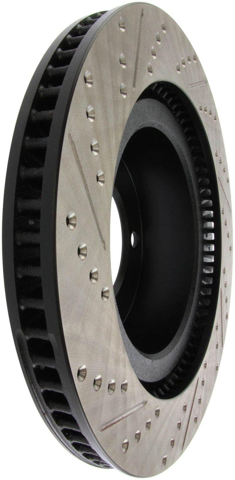 StopTech 07-09 Toyota Tundra / 08-09 Toyota Sequoia Front Left Slotted &amp; Drilled Rotor - 127.44156L